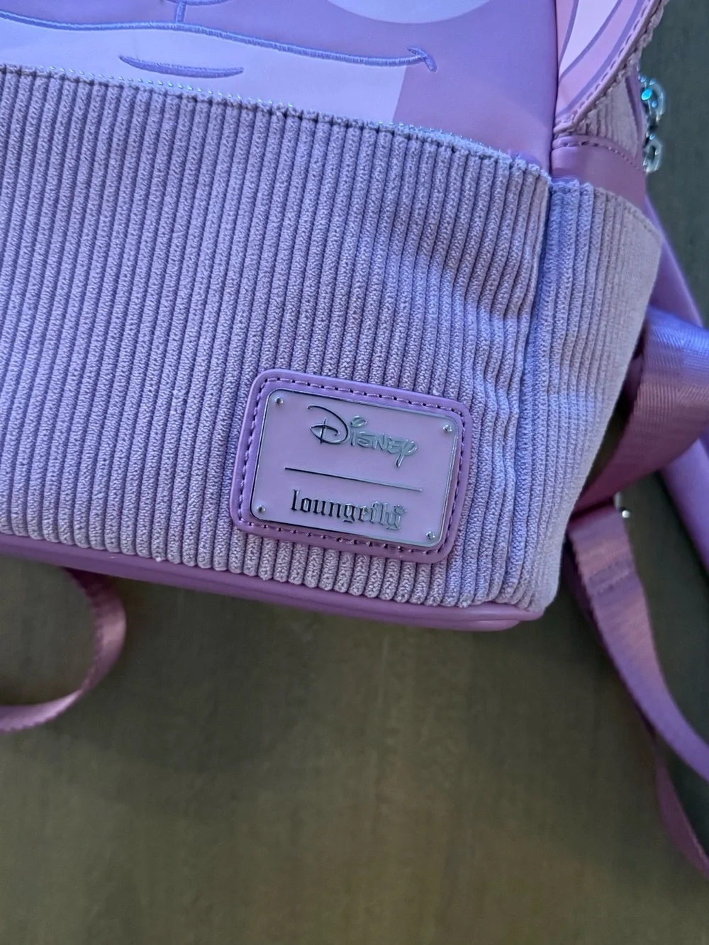 Loungefly Disney Purple Lilac Angel Stitch Corduroy Mini Backpack